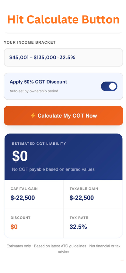 CGT Calculator VIC 3 CGT Tax Calculator